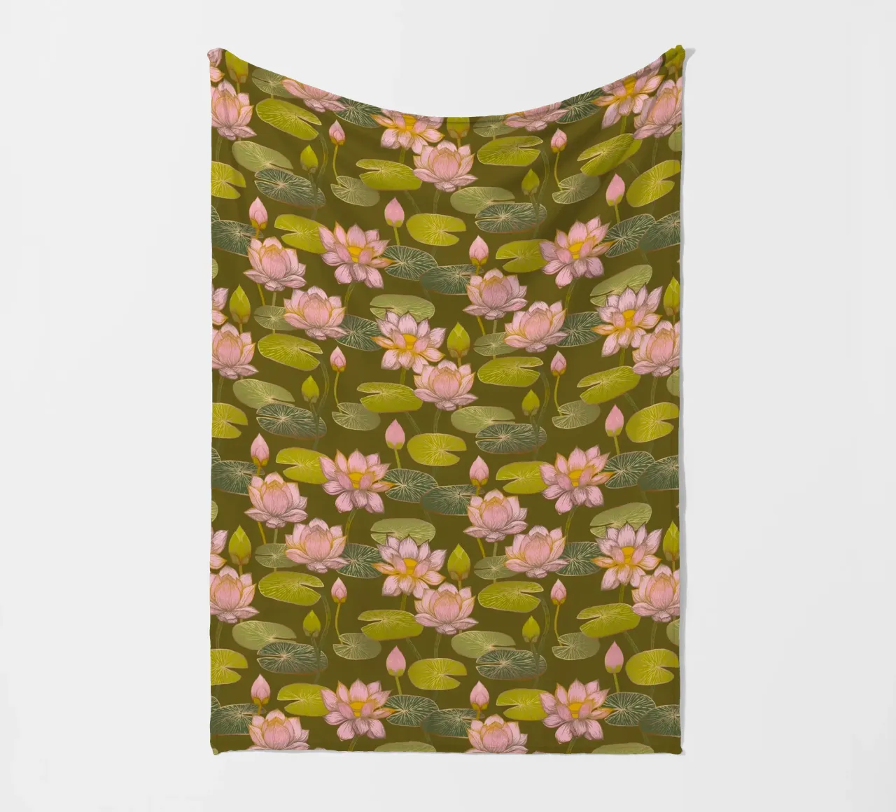 Cecilia Mok - Muschio di fiori di loto coperta in pile da The Artcircle