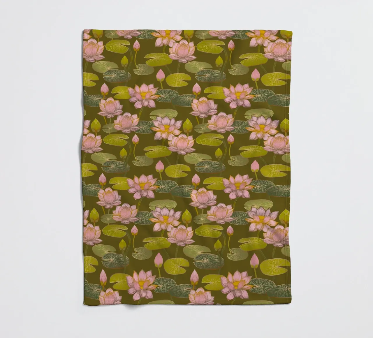 Cecilia Mok - Muschio di fiori di loto coperta in pile da The Artcircle