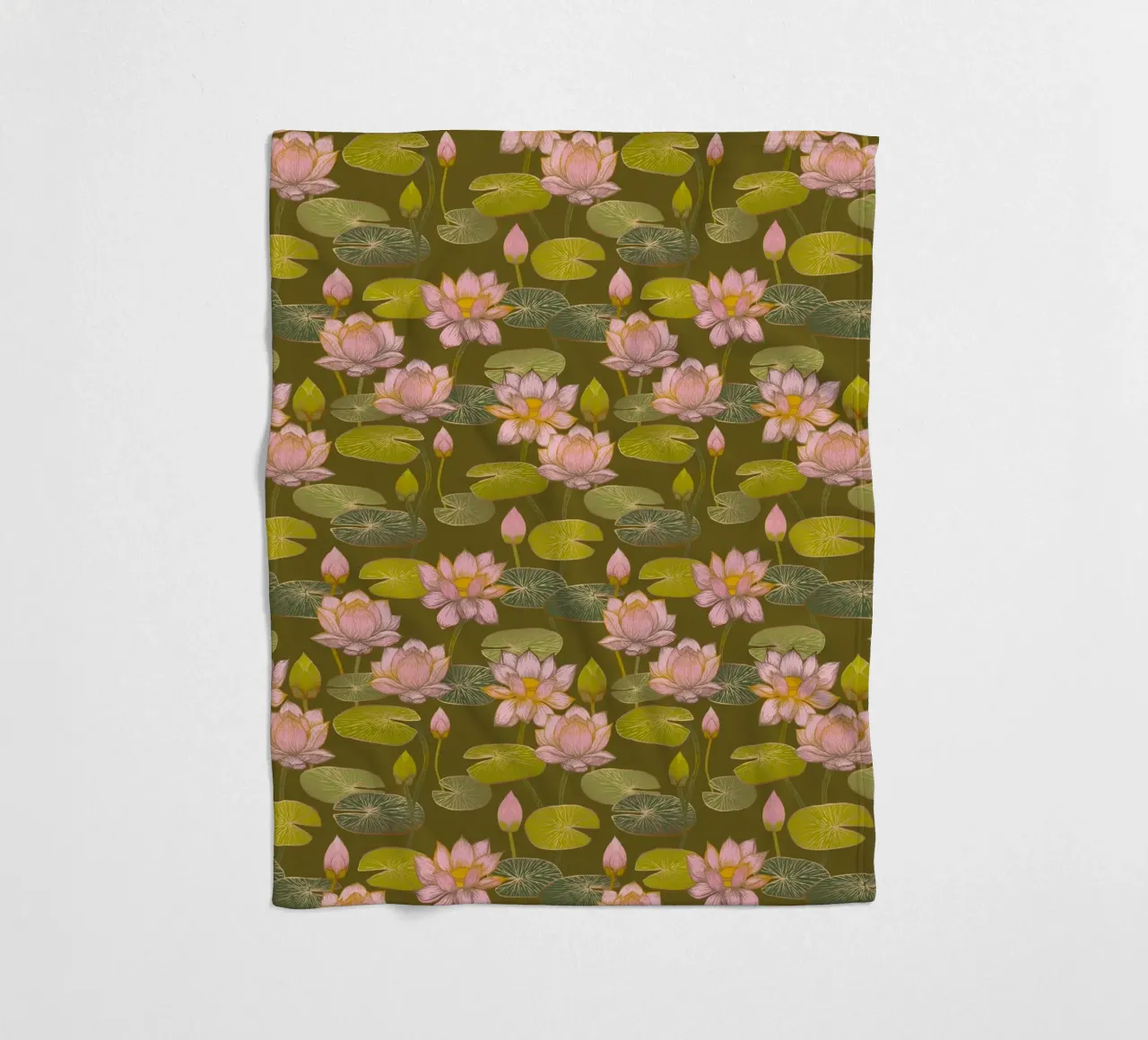 Cecilia Mok - Muschio di fiori di loto coperta in pile da The Artcircle
