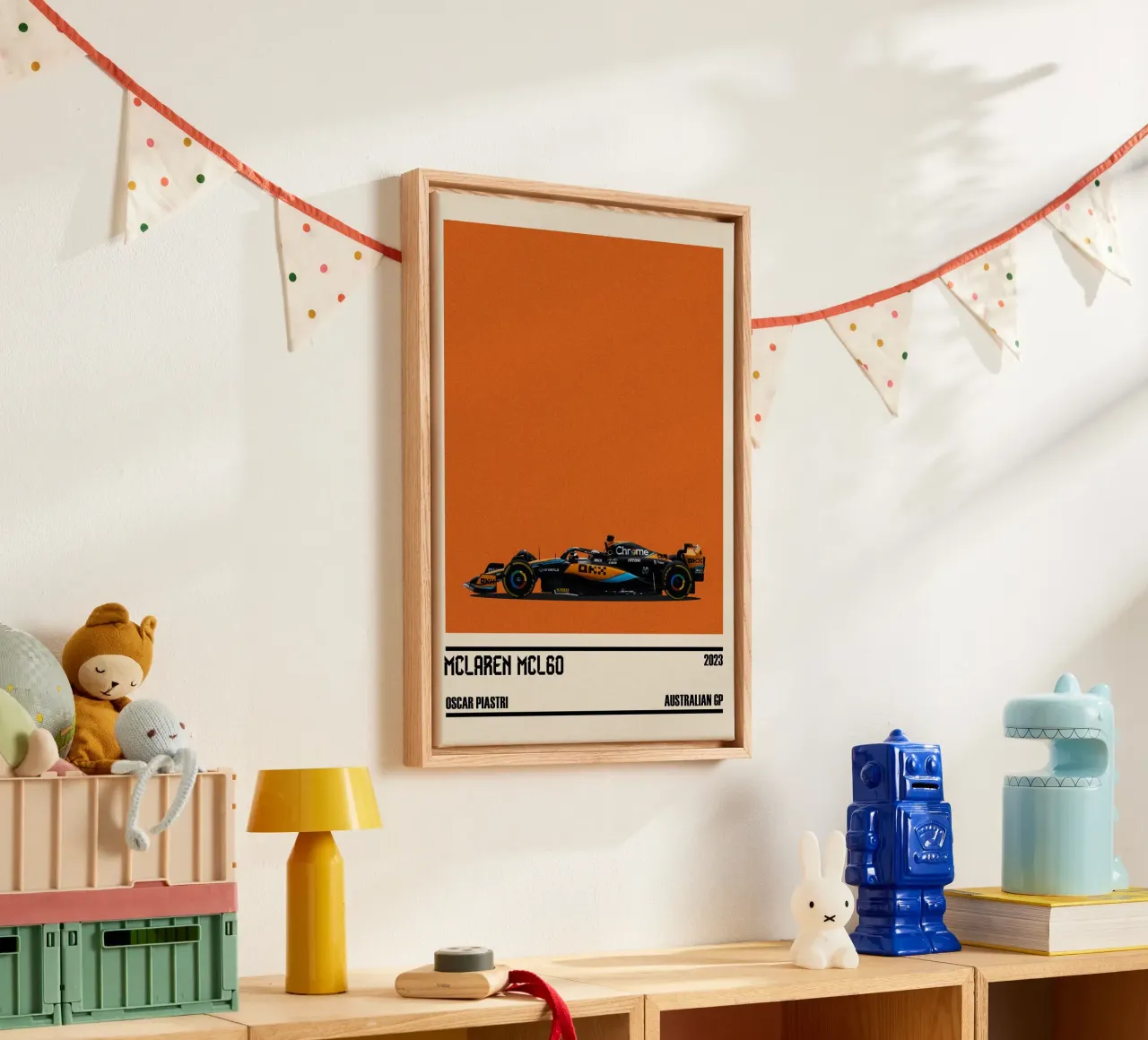 McLaren MCL60 Mercedes F1 8° Australian GP Melbourne 2023 Os tela con Cornice a cassetta da TheArtstudio