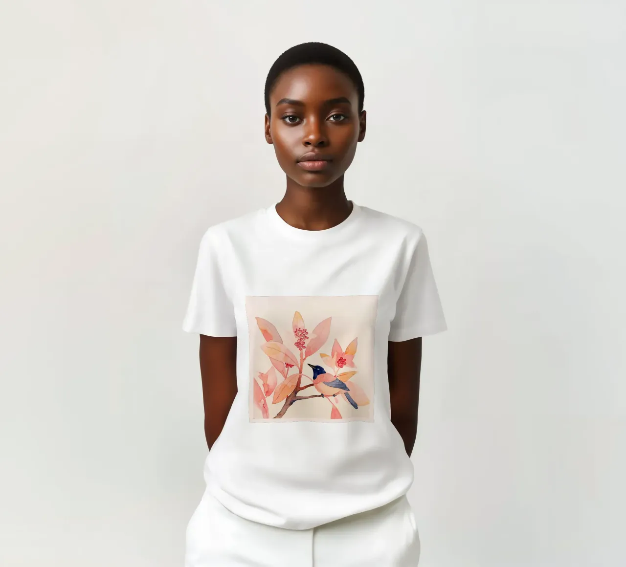 Uccello in fiore t-shirt da DaarbyN
