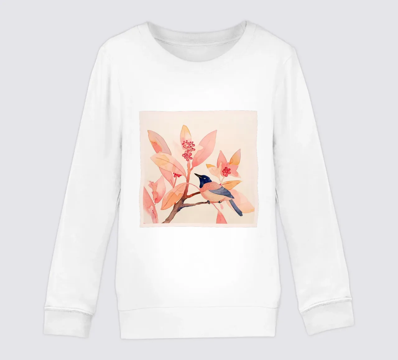Uccello in fiore felpa bambino da DaarbyN