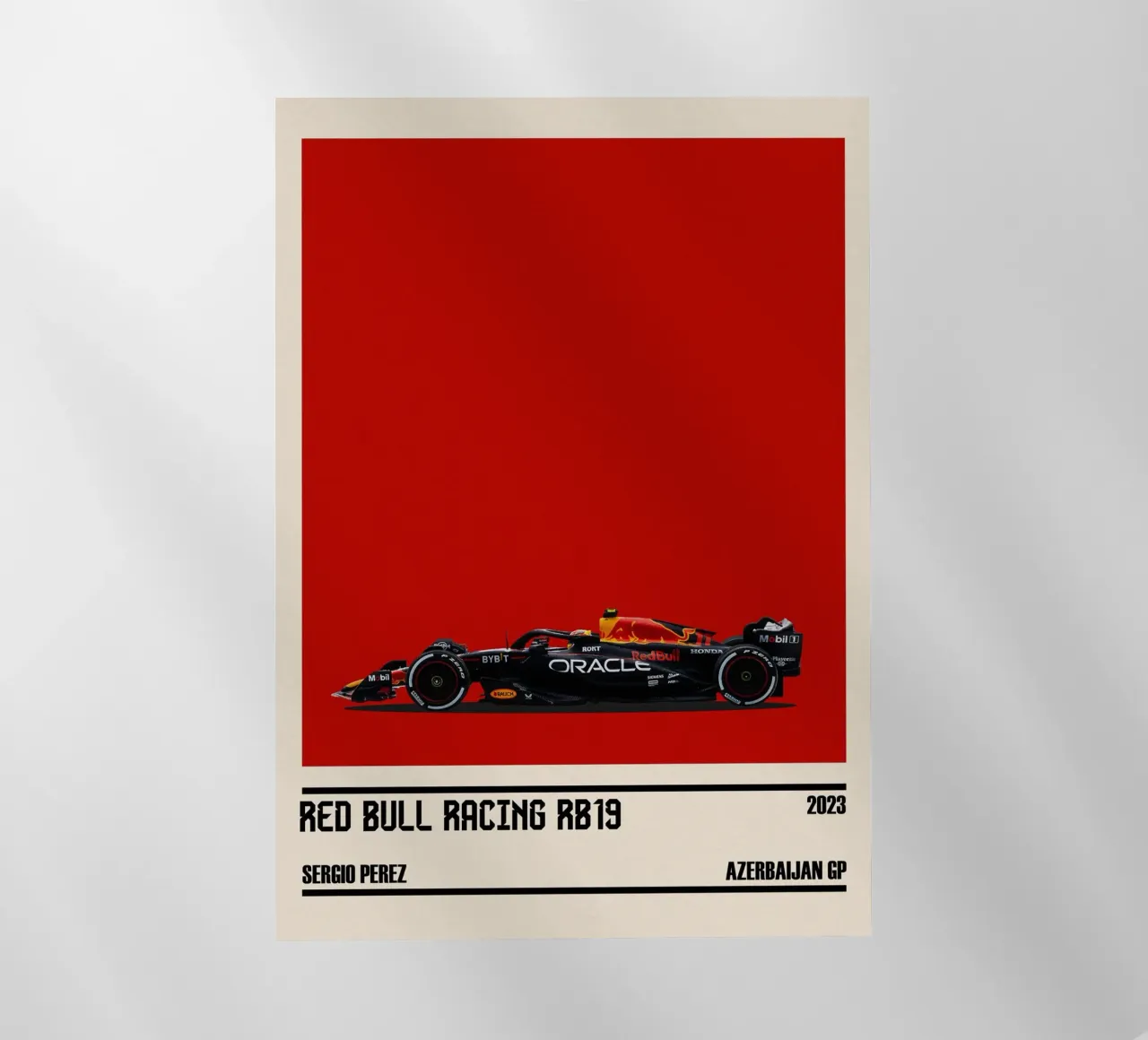 Red Bull RB19 Honda RBPT Oracle F1 winner Azerbaijan GP 2023 pellicola backlit da TheArtstudio