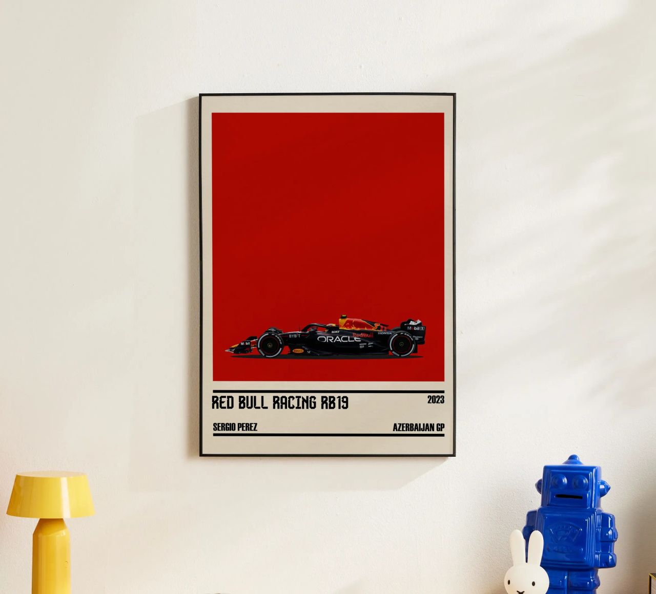 Red Bull RB19 Honda RBPT Oracle F1 winner Azerbaijan GP 2023 alluminio dibond da TheArtstudio