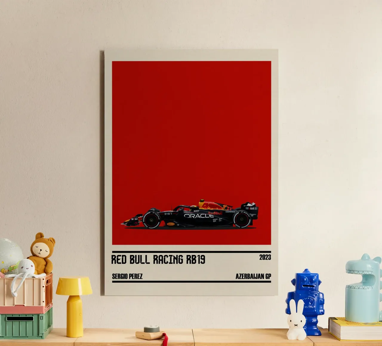 Red Bull RB19 Honda RBPT Oracle F1 winner Azerbaijan GP 2023 pannello forex da TheArtstudio