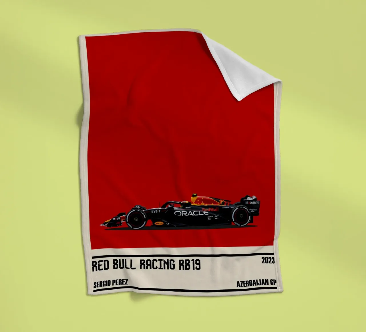 Red Bull RB19 Honda RBPT Oracle F1 winner Azerbaijan GP 2023 coperta in pile da TheArtstudio