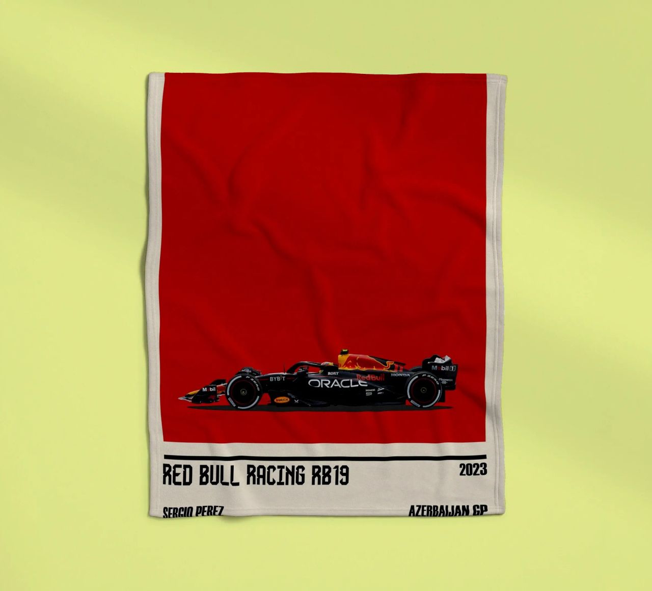 Red Bull RB19 Honda RBPT Oracle F1 winner Azerbaijan GP 2023 coperta in pile da TheArtstudio