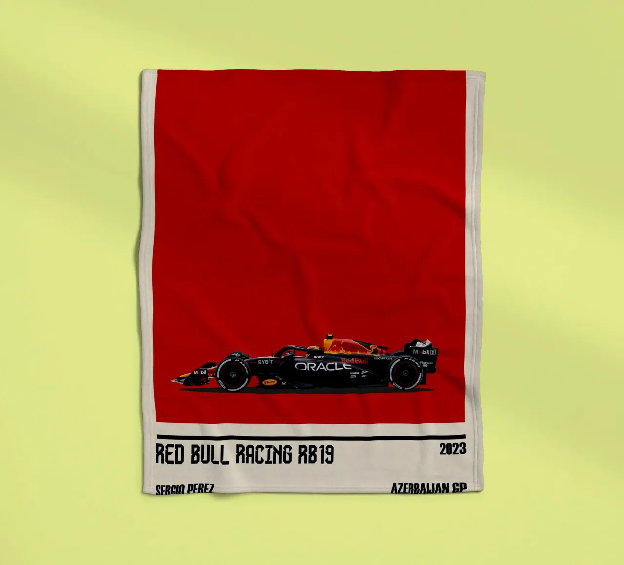 Red Bull RB19 Honda RBPT Oracle F1 winner Azerbaijan GP 2023 coperta in pile da TheArtstudio