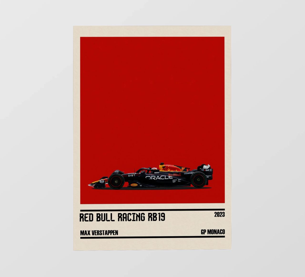 Red Bull RB19 Honda RBPT Oracle F1 winner GP Monaco 2023 Max pellicola backlit da TheArtstudio