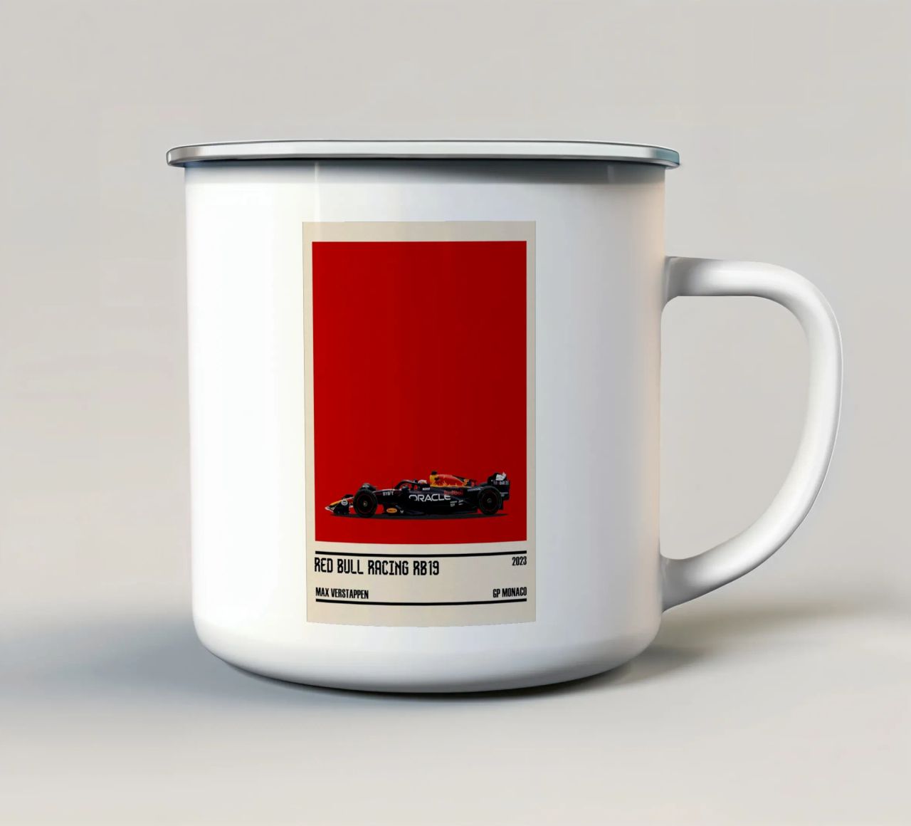 Red Bull RB19 Honda RBPT Oracle F1 winner GP Monaco 2023 Max tazza in smalto da TheArtstudio