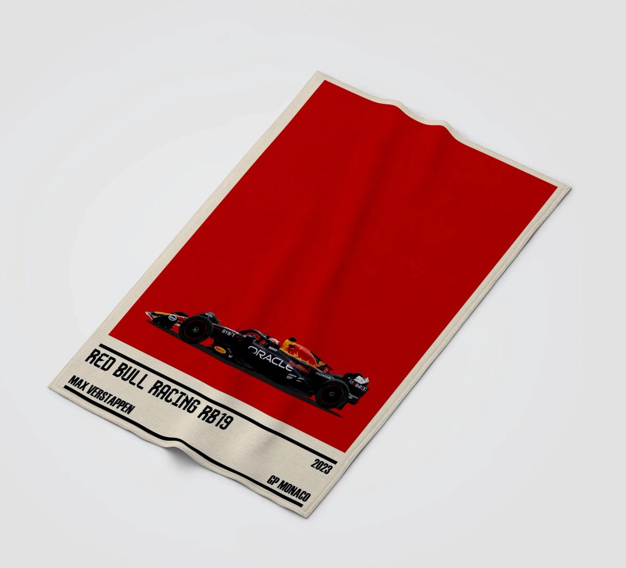 Red Bull RB19 Honda RBPT Oracle F1 winner GP Monaco 2023 Max coperta in pile da TheArtstudio