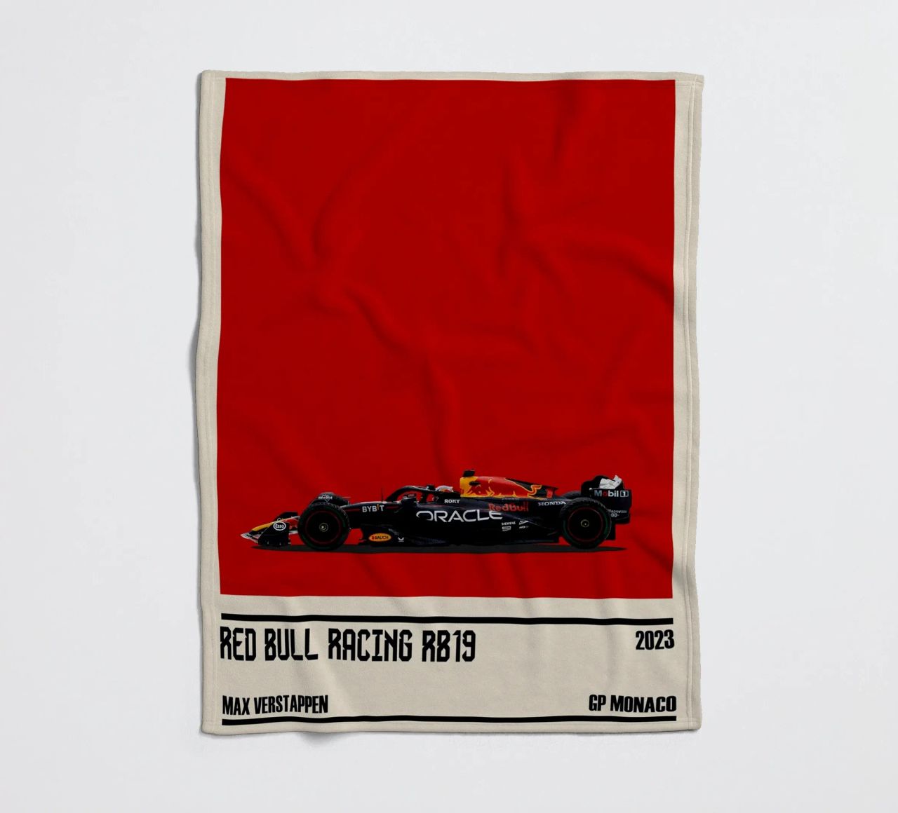 Red Bull RB19 Honda RBPT Oracle F1 winner GP Monaco 2023 Max coperta in pile da TheArtstudio