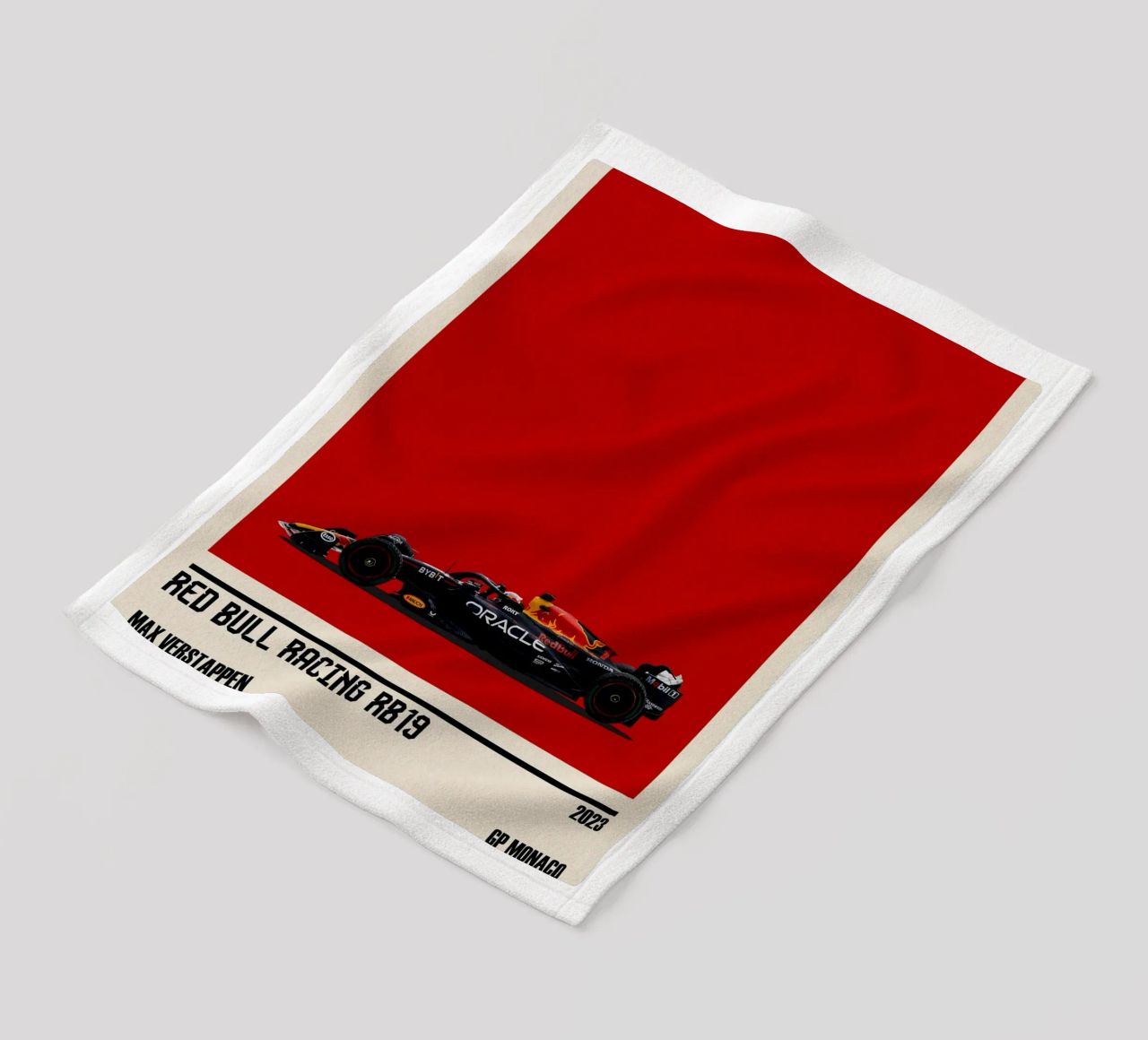 Red Bull RB19 Honda RBPT Oracle F1 winner GP Monaco 2023 Max coperta in pile da TheArtstudio