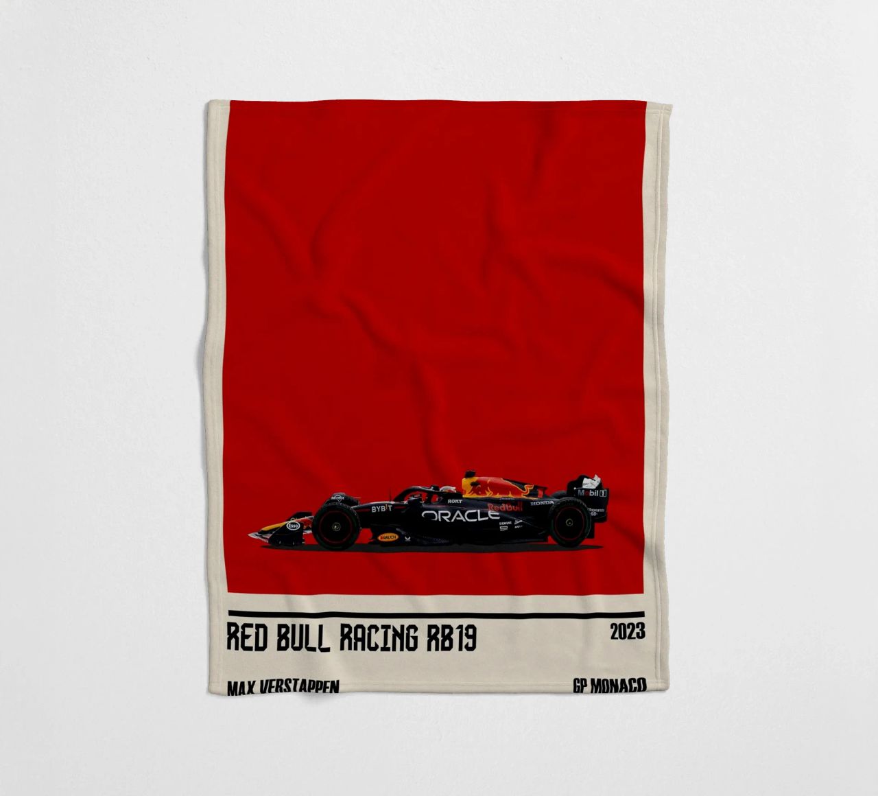 Red Bull RB19 Honda RBPT Oracle F1 winner GP Monaco 2023 Max coperta in pile da TheArtstudio