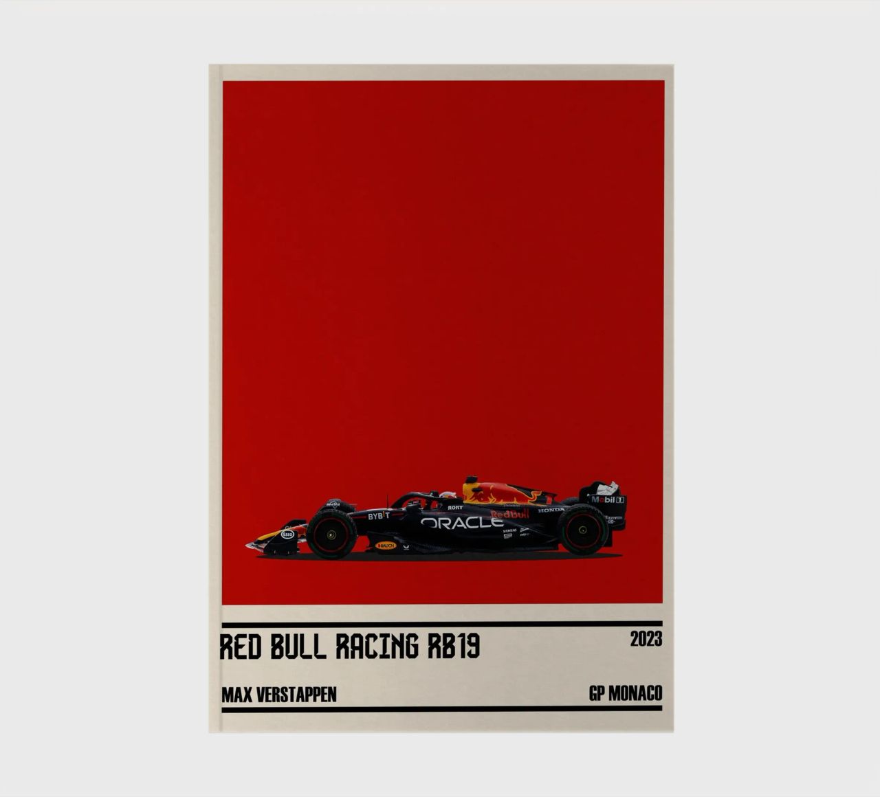 Red Bull RB19 Honda RBPT Oracle F1 winner GP Monaco 2023 Max notebook by TheArtstudio