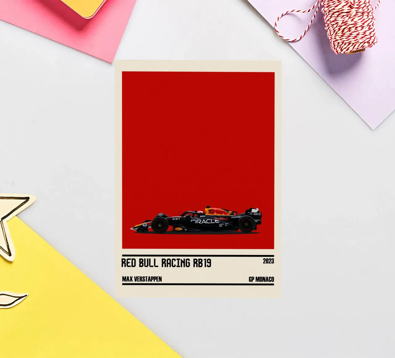 Red Bull RB19 Honda RBPT Oracle F1 winner GP Monaco 2023 Max adesivo da TheArtstudio
