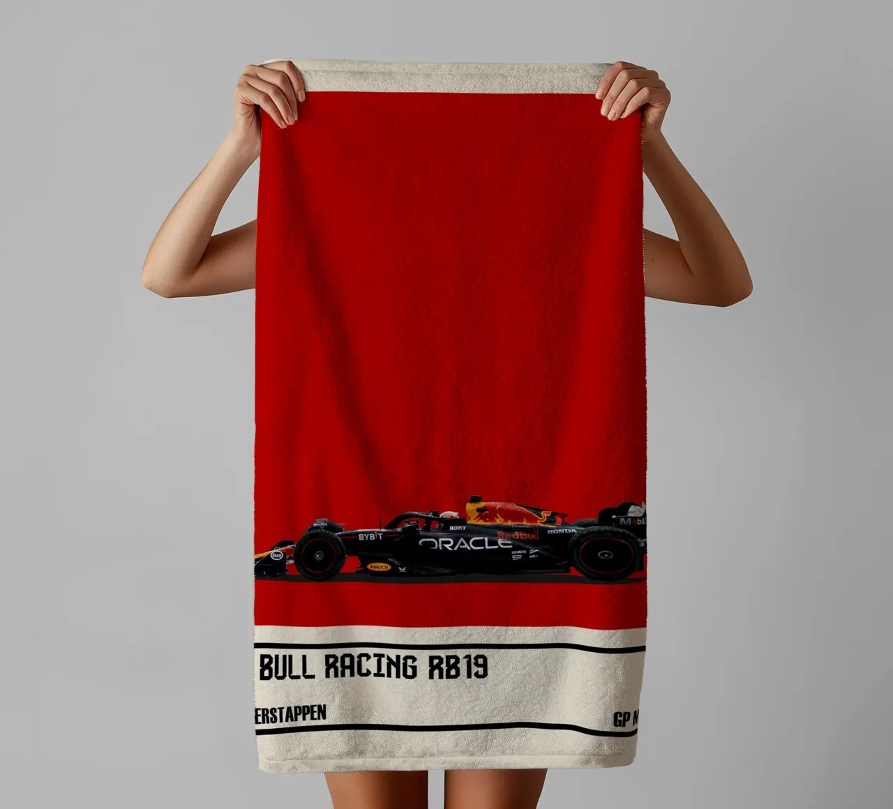 Red Bull RB19 Honda RBPT Oracle F1 winner GP Monaco 2023 Max towel by TheArtstudio