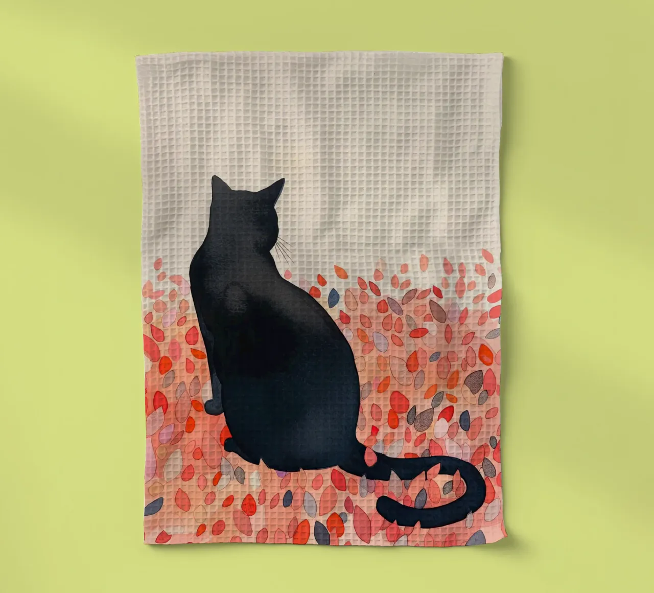 Serenità del gatto nero canovaccio da cucina da DaarbyN