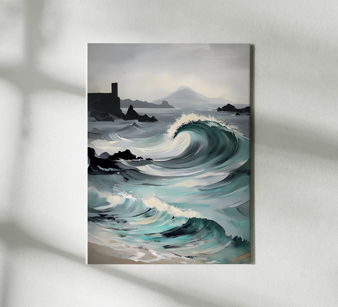 Kustoverstroming canvas met Baklijst van Artistic-shop