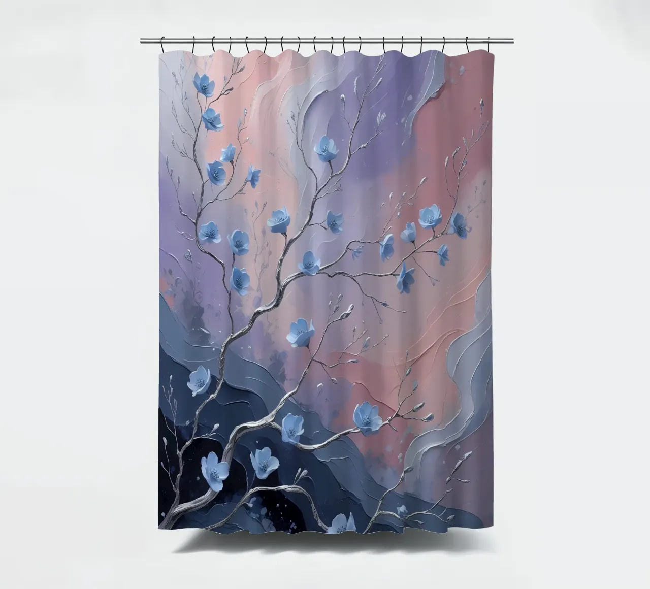 Floración serena cortina de baño de Artistic-shop