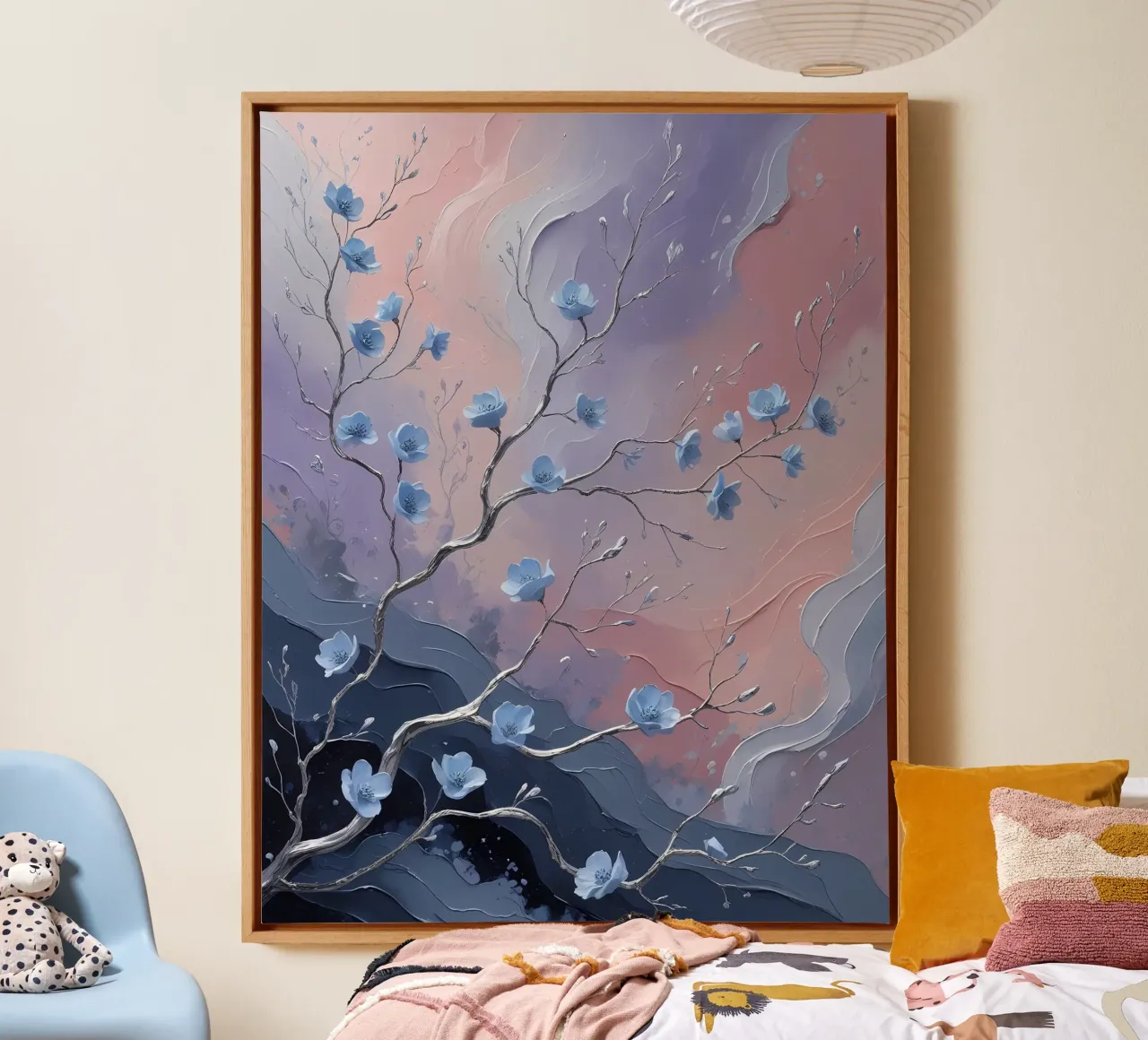 Serene bloesem canvas met Baklijst van Artistic-shop