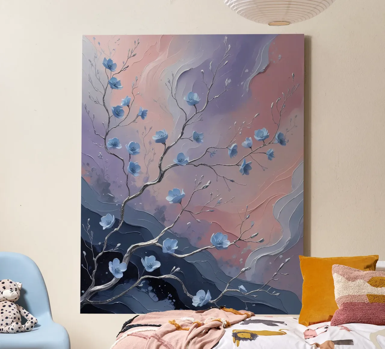 Serene bloesem canvas met Baklijst van Artistic-shop