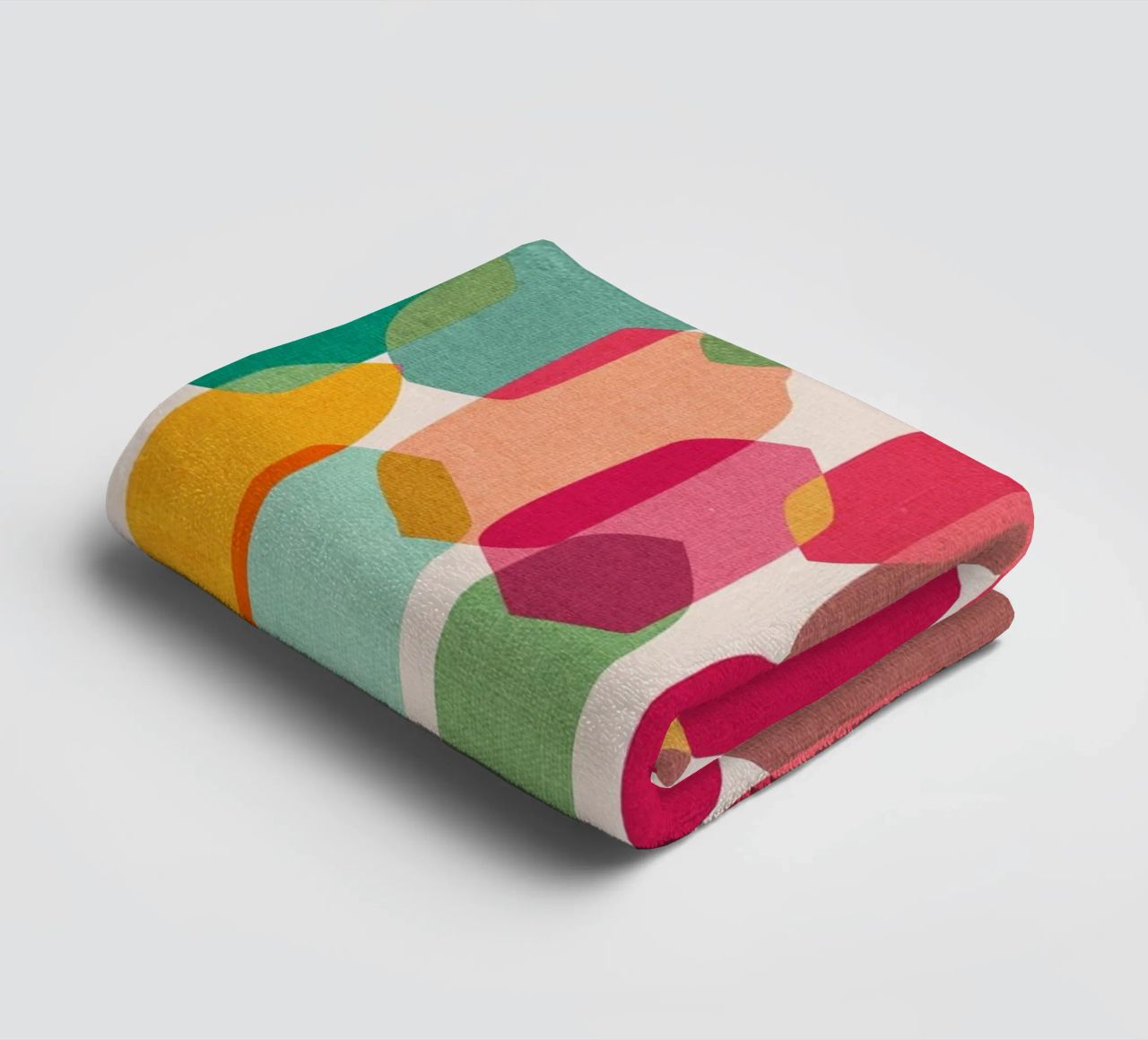 Cecilia Mok - Mid Century Droplets Joy towel by The Artcircle