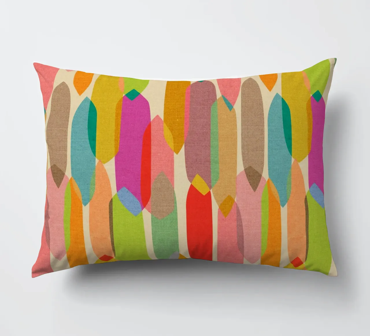 Cecilia Mok - Mid Century Tröpfchen Kaleidoskop Kissen von The Artcircle