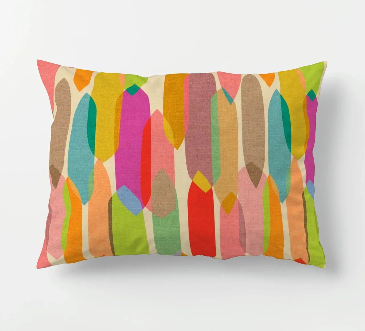 Cecilia Mok - Mid Century Tröpfchen Kaleidoskop Kissen von The Artcircle