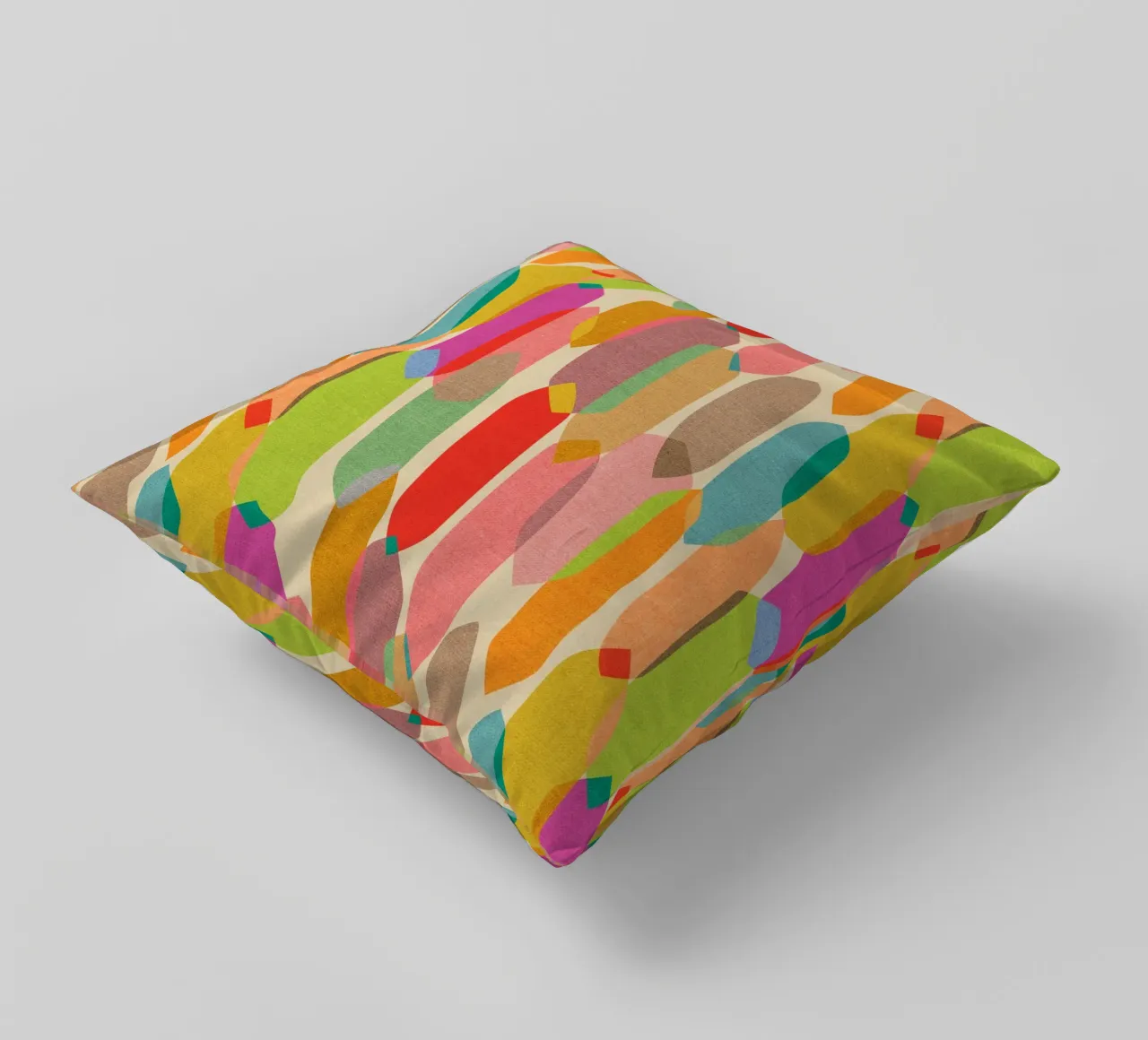 Cecilia Mok - Mid Century Tröpfchen Kaleidoskop Kissen von The Artcircle