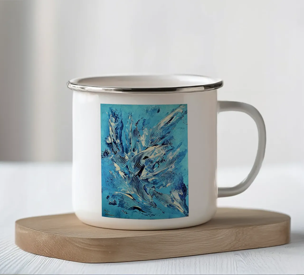 IDEAL GIFT 106 tazza in smalto da Thierry Vobmann Abstract painting