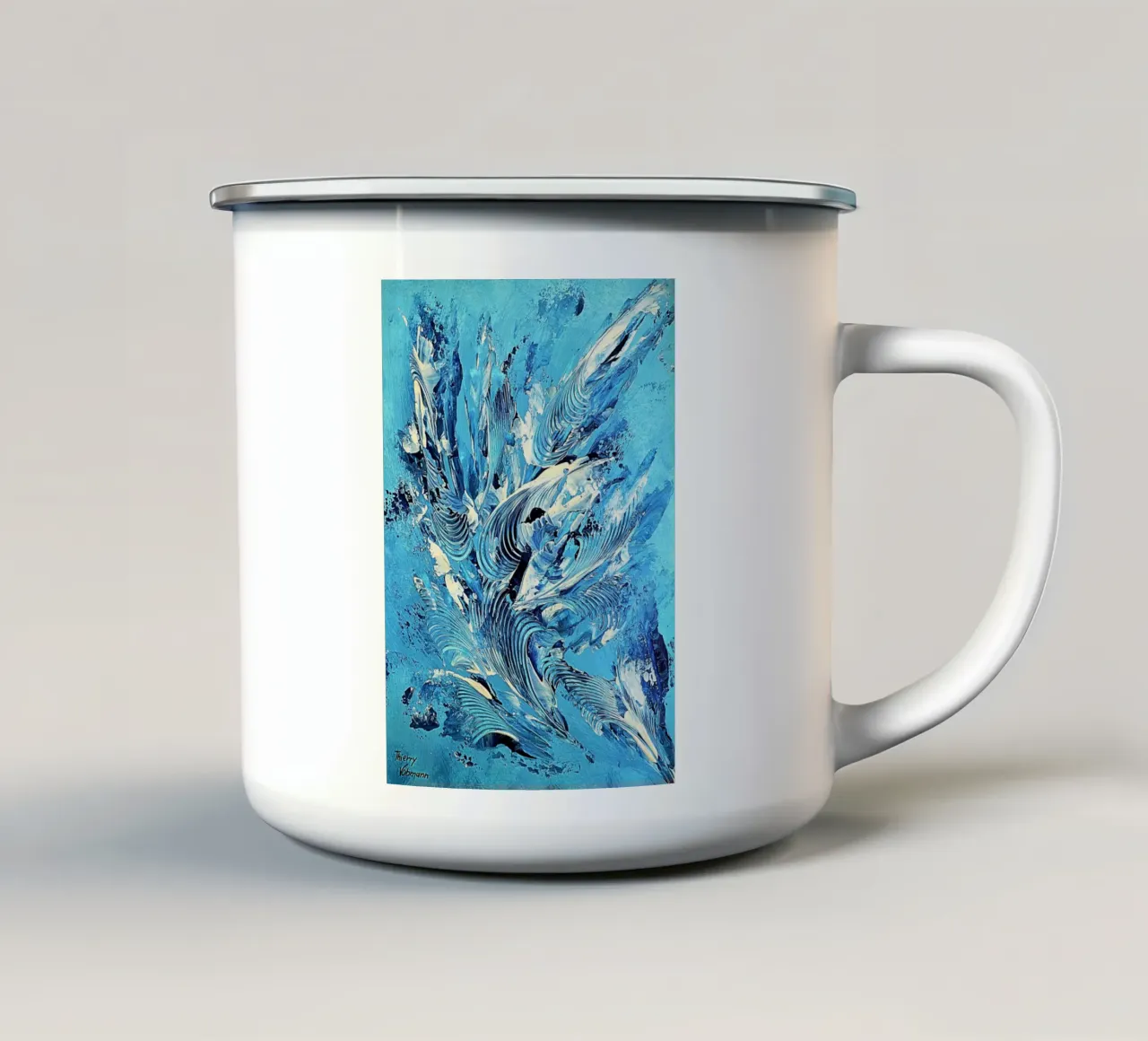 IDEAL GIFT 106 tazza in smalto da Thierry Vobmann Abstract painting