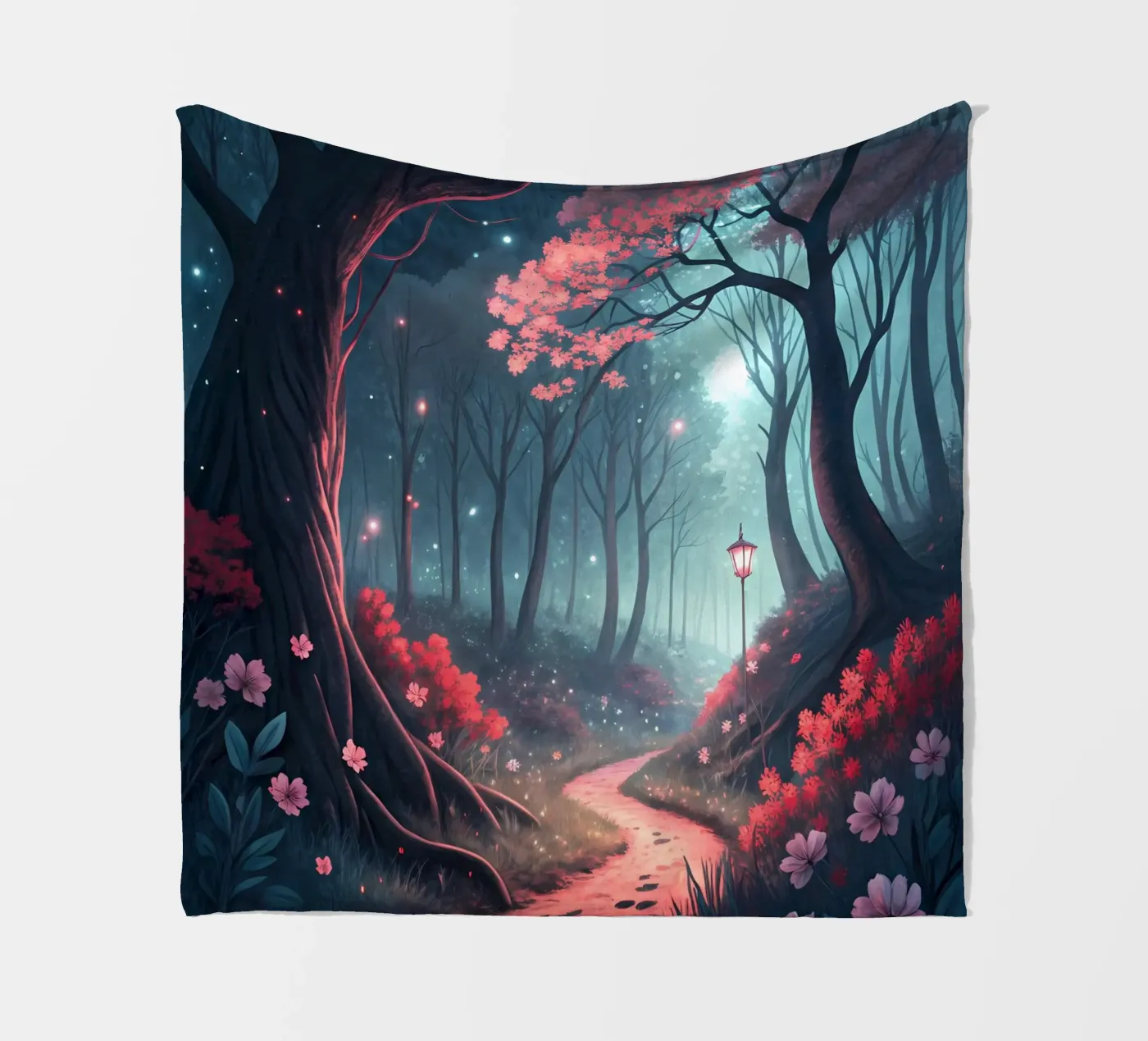 Betoverd bospad fleecedeken van Artistic-shop