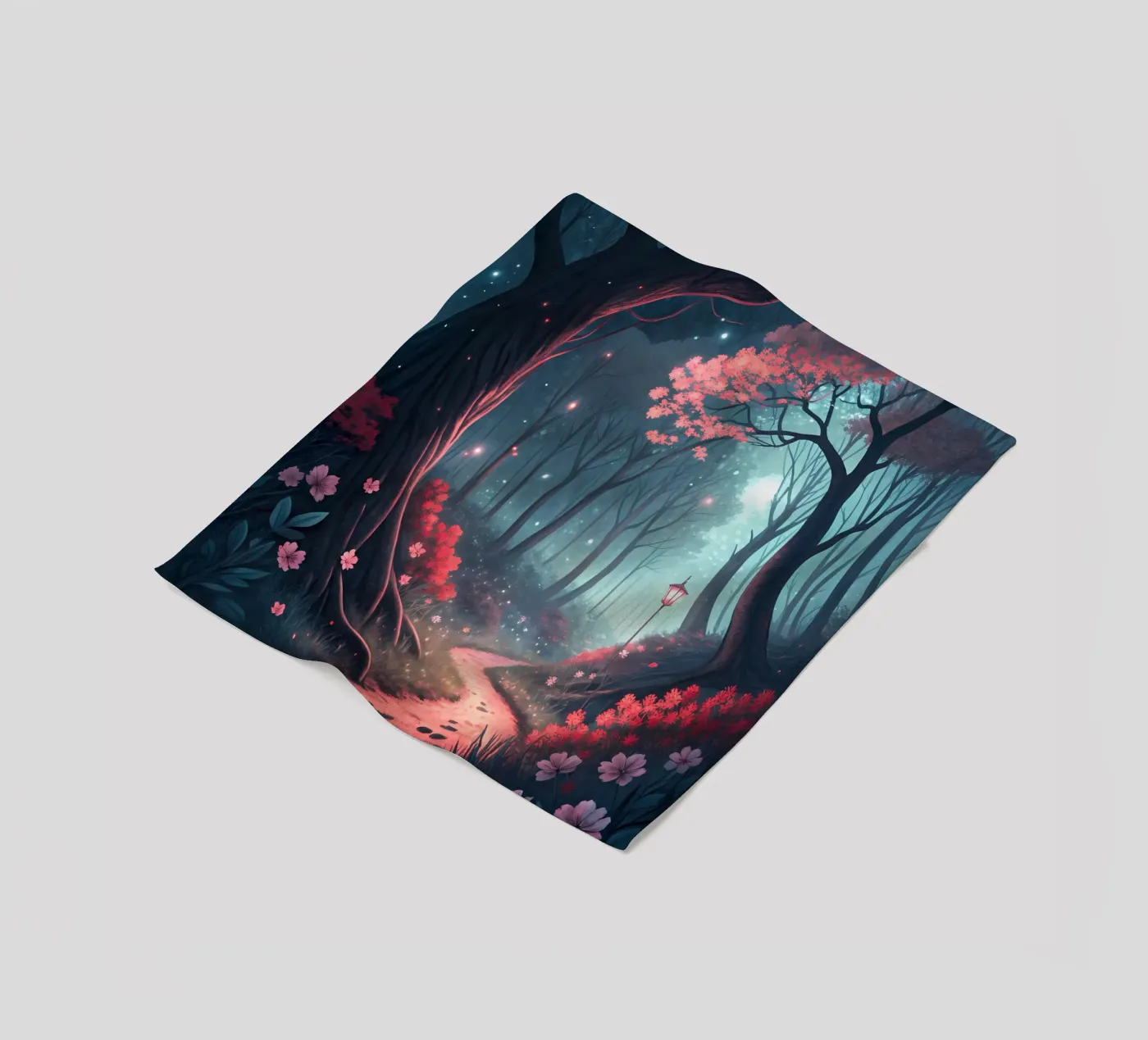 Betoverd bospad fleecedeken van Artistic-shop