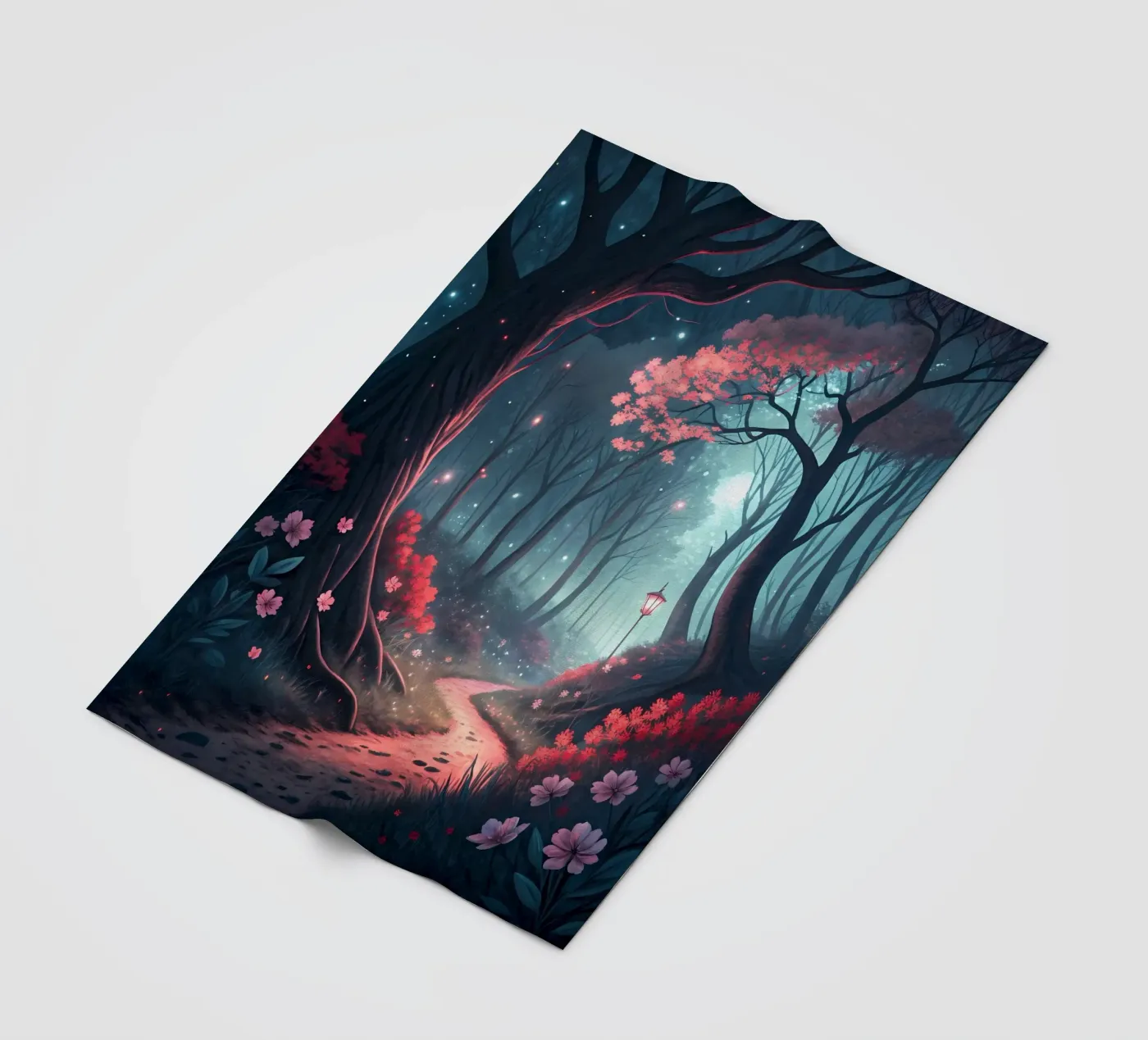 Betoverd bospad fleecedeken van Artistic-shop