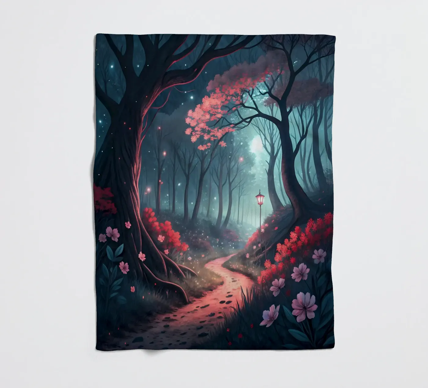 Betoverd bospad fleecedeken van Artistic-shop