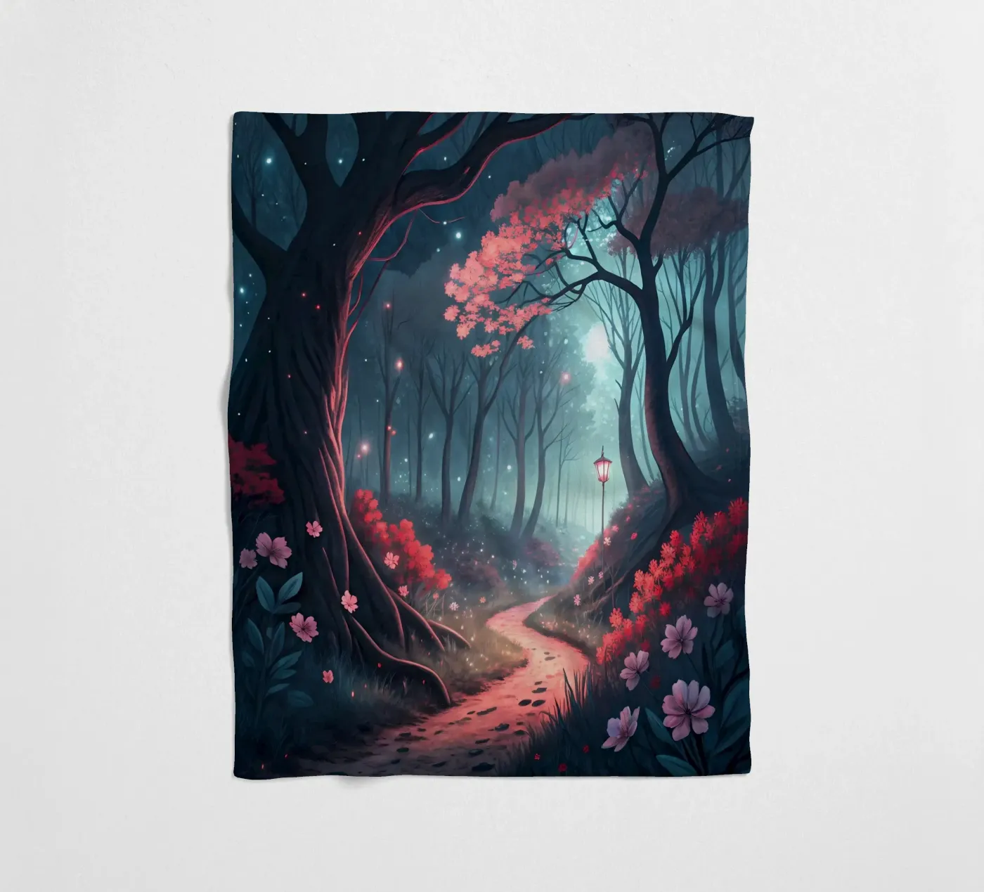 Betoverd bospad fleecedeken van Artistic-shop