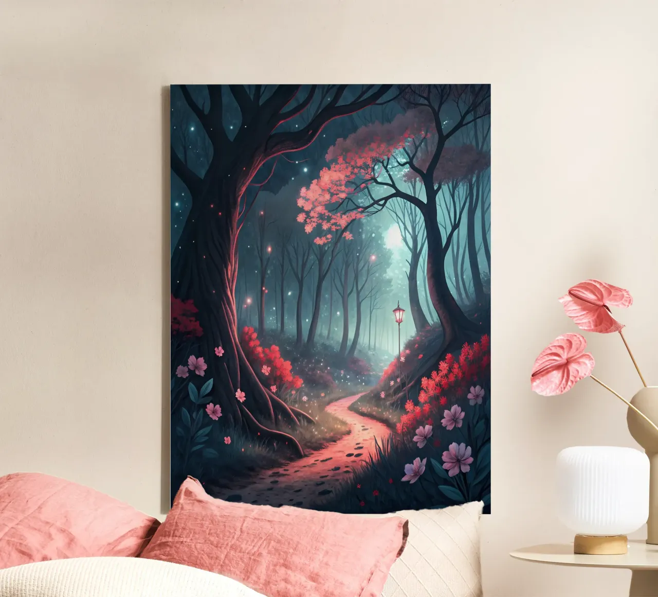 Enchanted Forest Path canvas with Floater frame by Artistic-shop