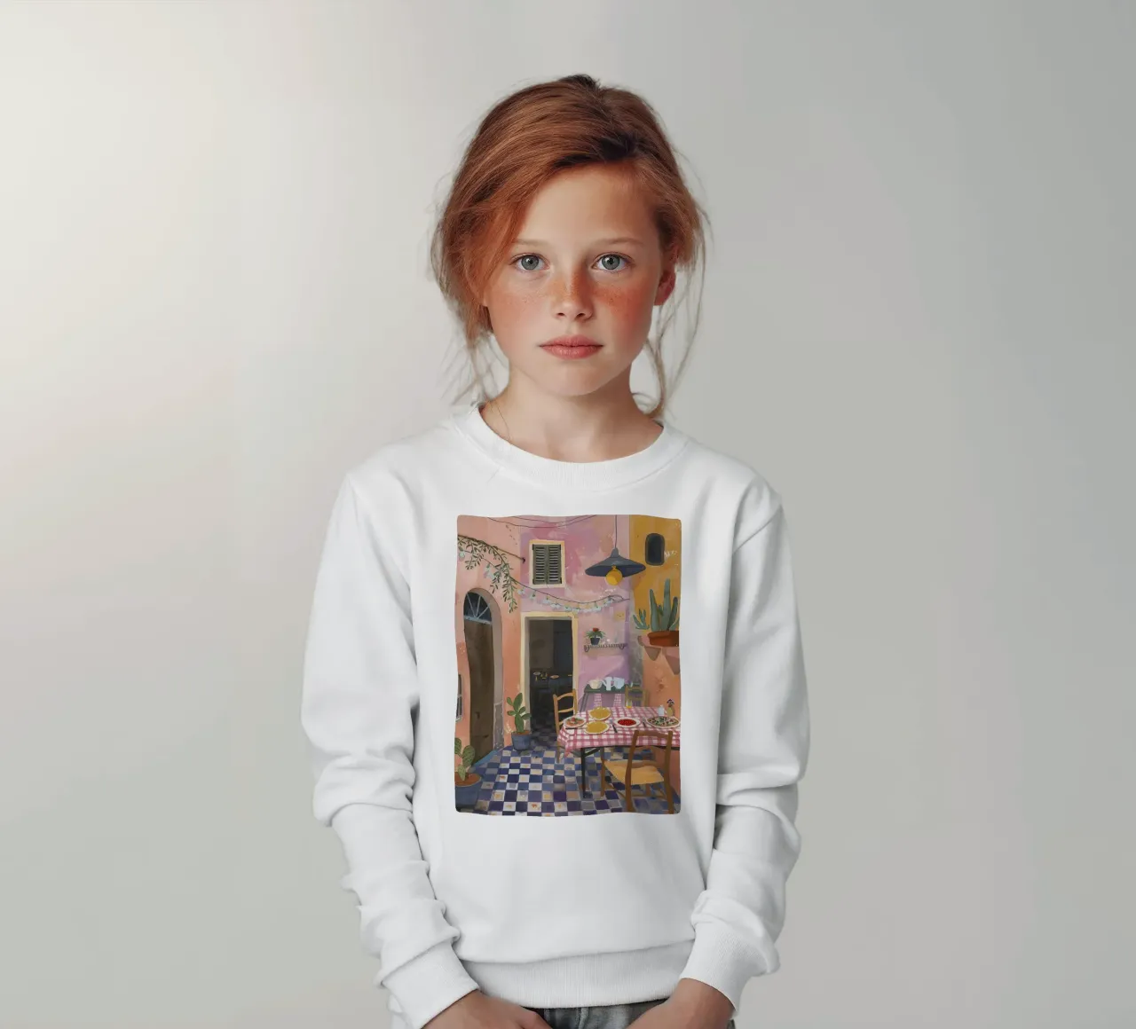 Festa del cortile italiano felpa bambino da DaarbyN