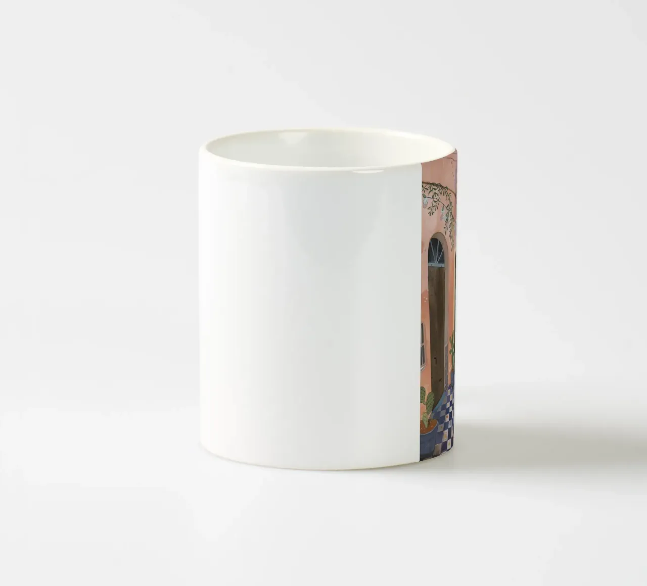 Italian Courtyard Feast ceramic mug by DaarbyN