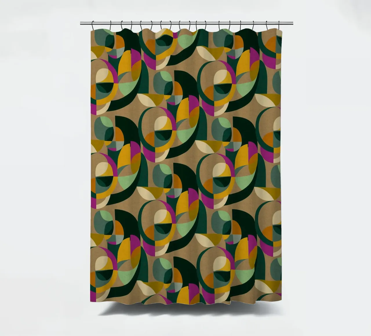 Cecilia Mok - Modern Circles shower curtain by The Artcircle