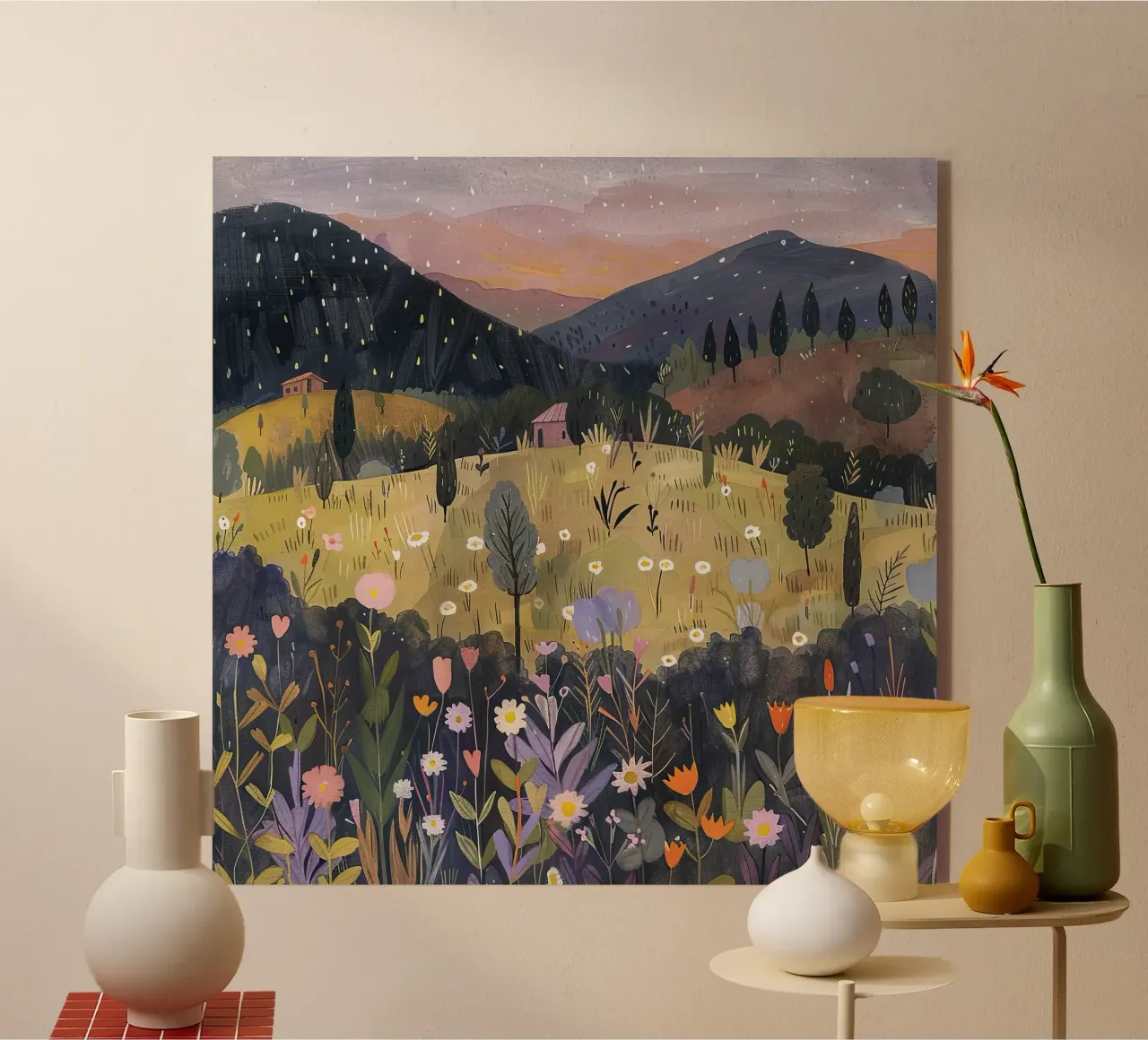 Colline stellate e fiori selvatici plexiglass da DaarbyN