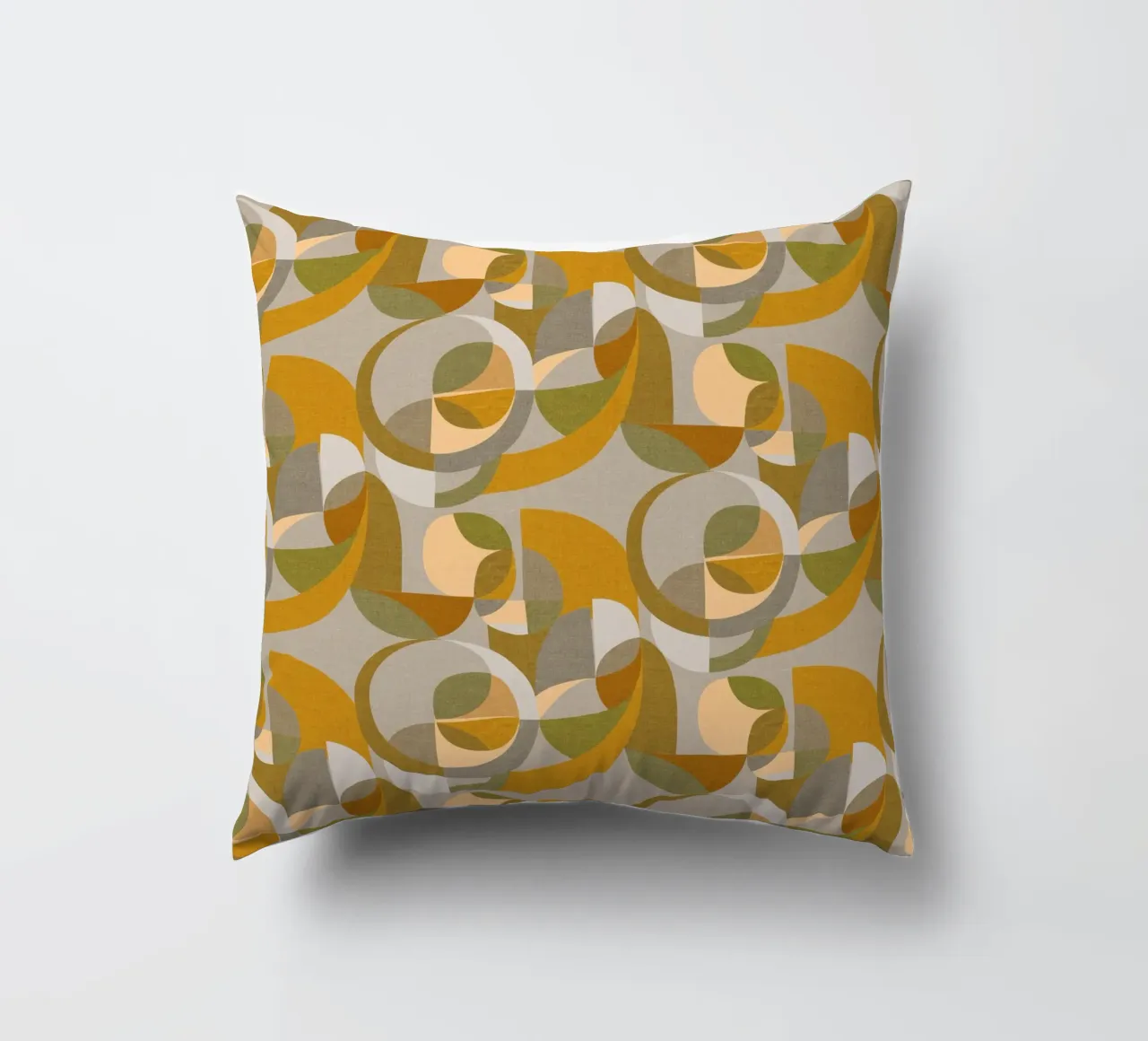 Cecilia Mok - Cerchi moderni in oro e argento cuscino da The Artcircle