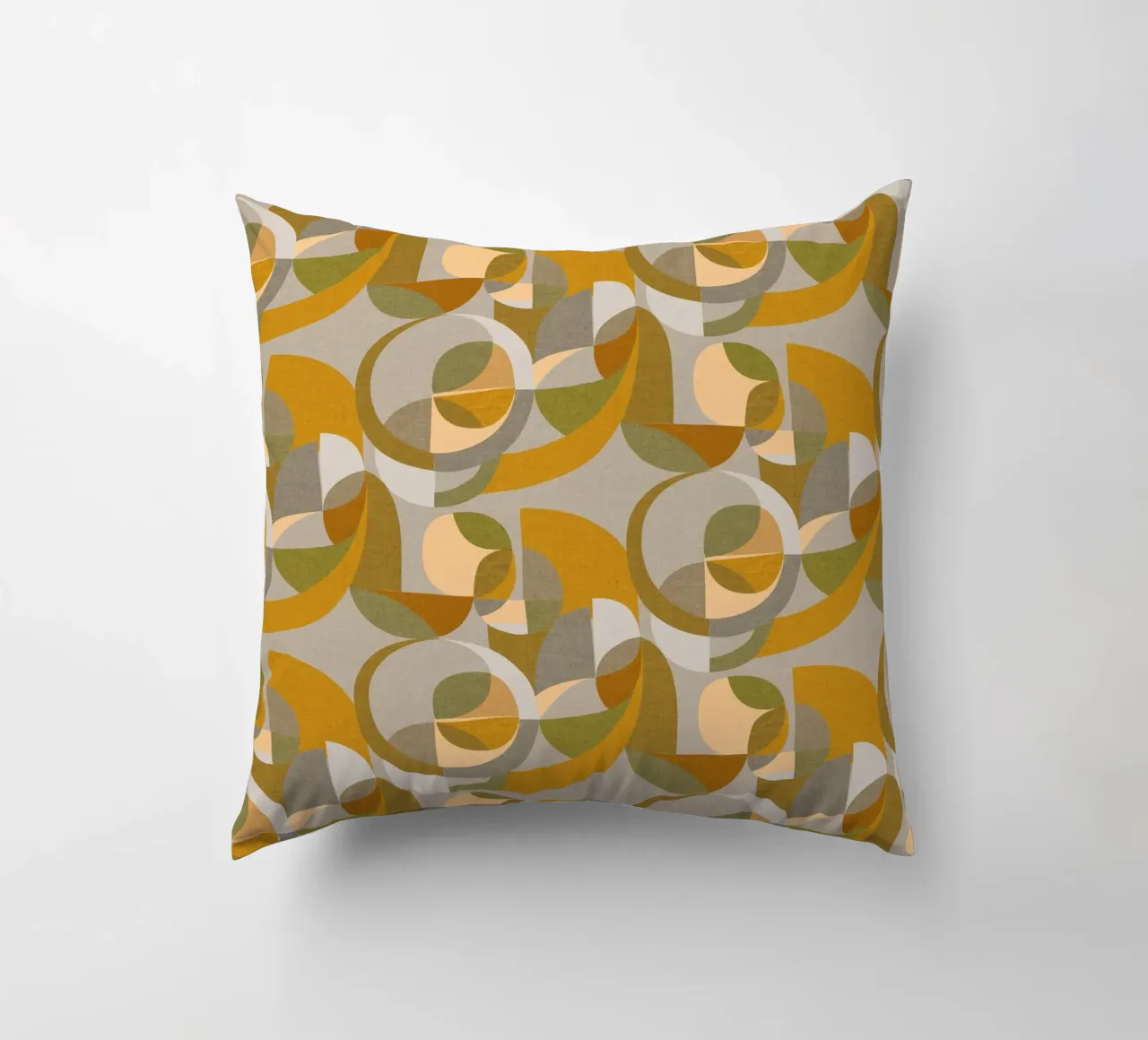 Cecilia Mok - Cerchi moderni in oro e argento cuscino da The Artcircle