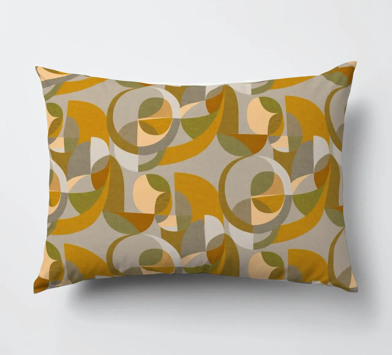 Cecilia Mok - Cerchi moderni in oro e argento cuscino da The Artcircle