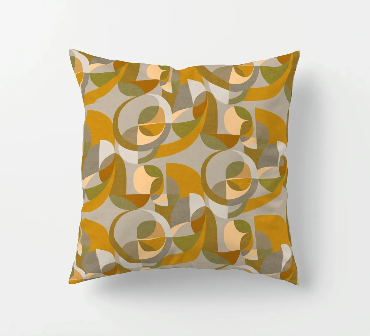 Cecilia Mok - Cerchi moderni in oro e argento cuscino da The Artcircle