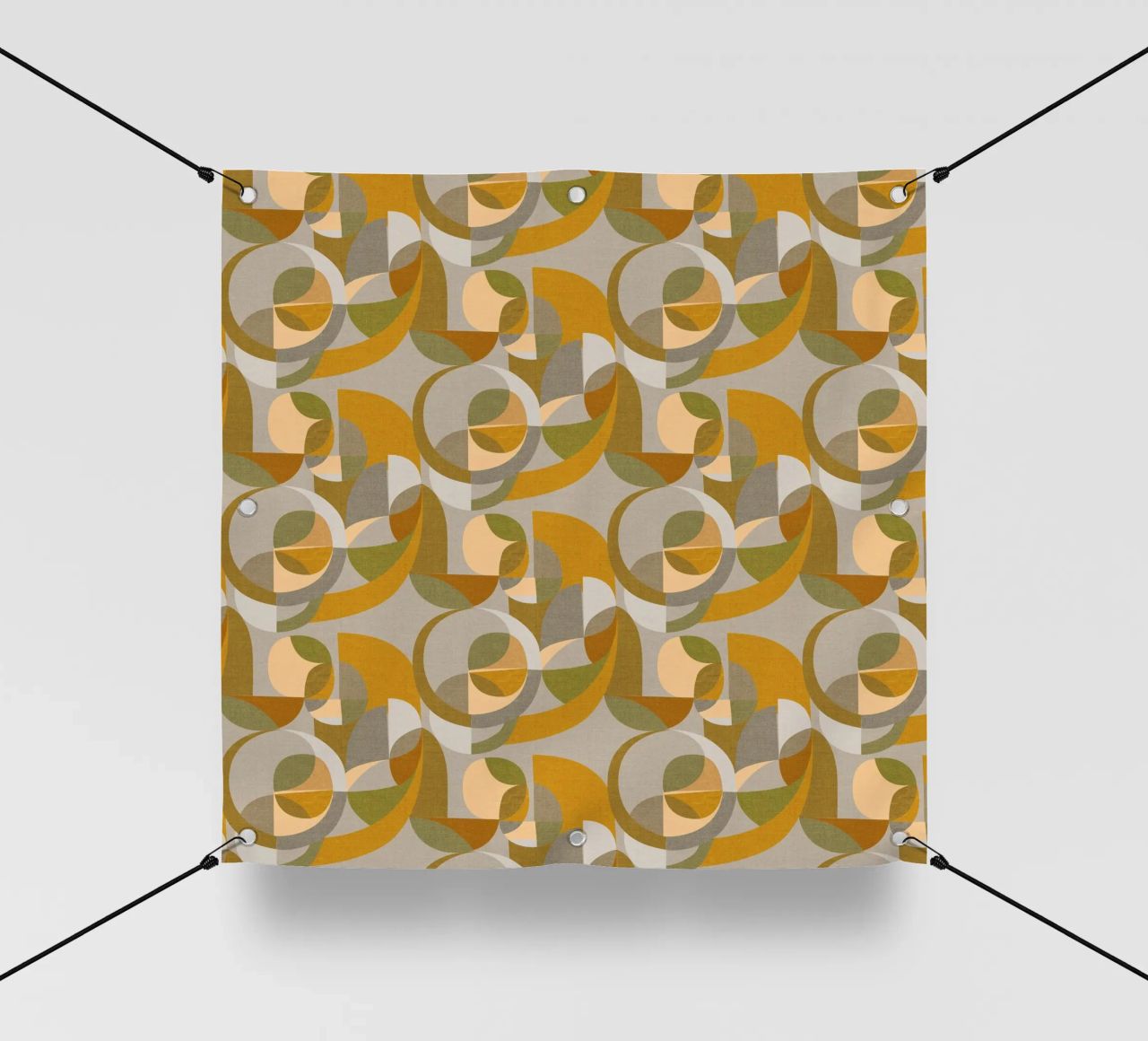Cecilia Mok - Cerchi moderni in oro e argento telo in pvc da The Artcircle