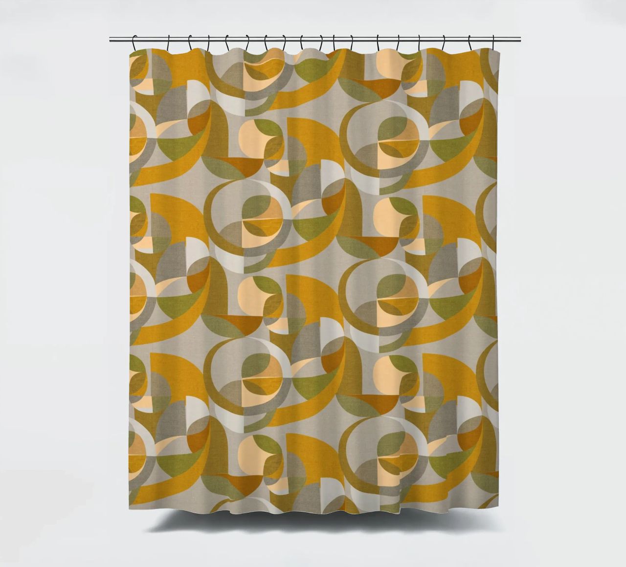Cecilia Mok - Cerchi moderni in oro e argento tenda da doccia da The Artcircle