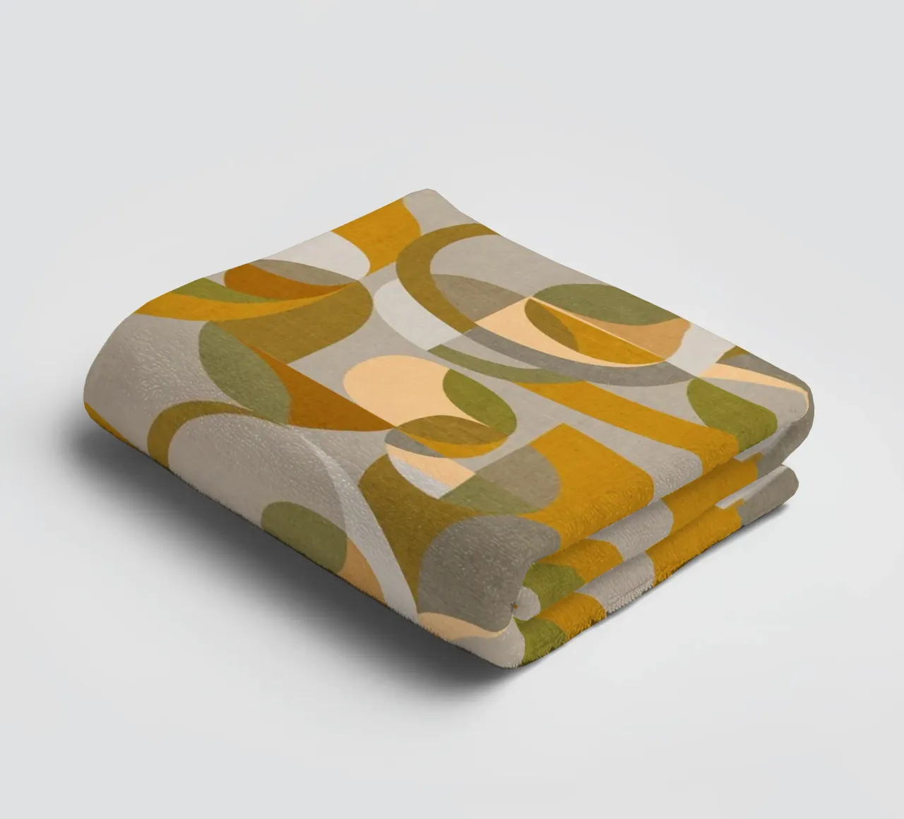 Cecilia Mok - Cerchi moderni in oro e argento asciugamano da bagno da The Artcircle