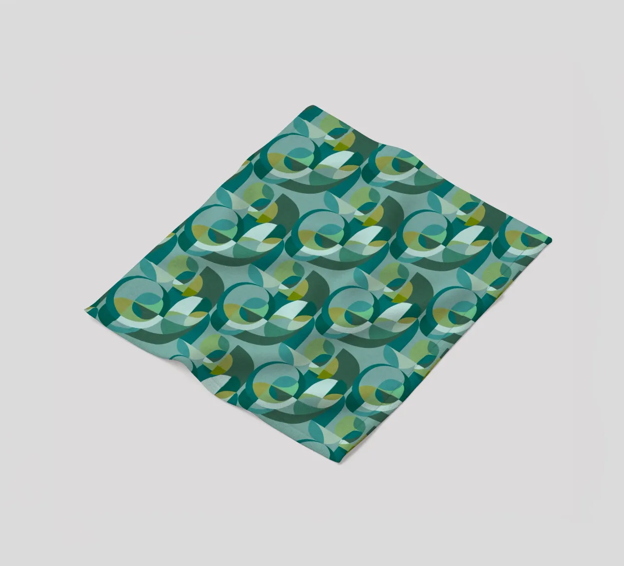 Cecilia Mok - Cerchi moderni verde acqua coperta in pile da The Artcircle